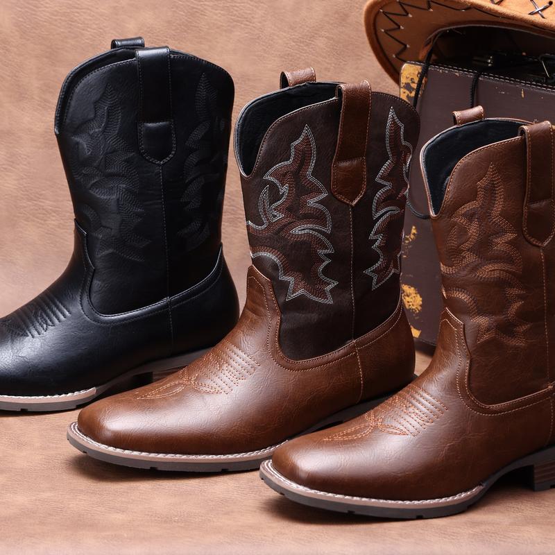 Retro Classic Embroidered Cowboy Boots