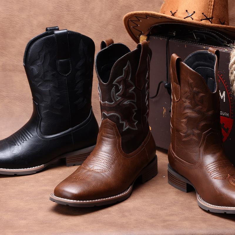 Retro Classic Embroidered Cowboy Boots