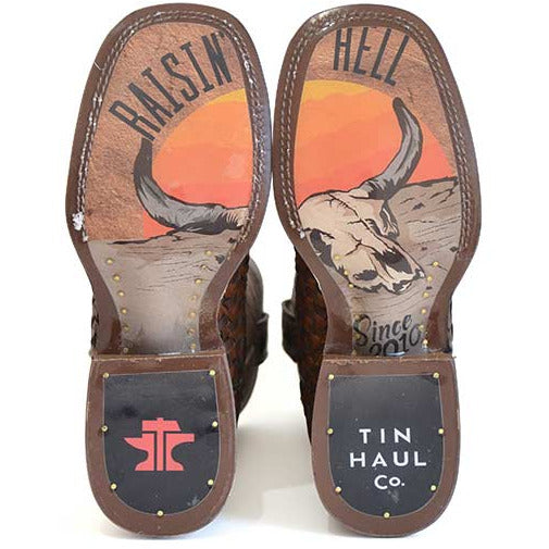 Tan Ripples Western Cowboy Boots