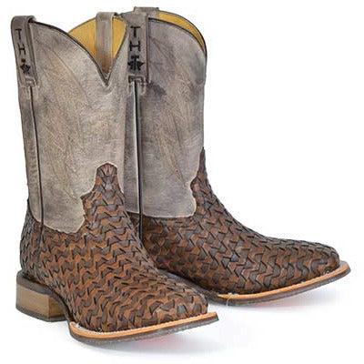 Tan Ripples Western Cowboy Boots