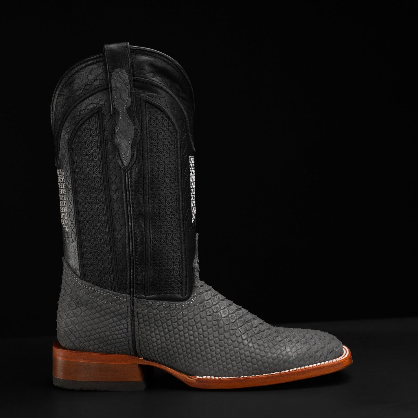 Matte Python Boots – Square Toe