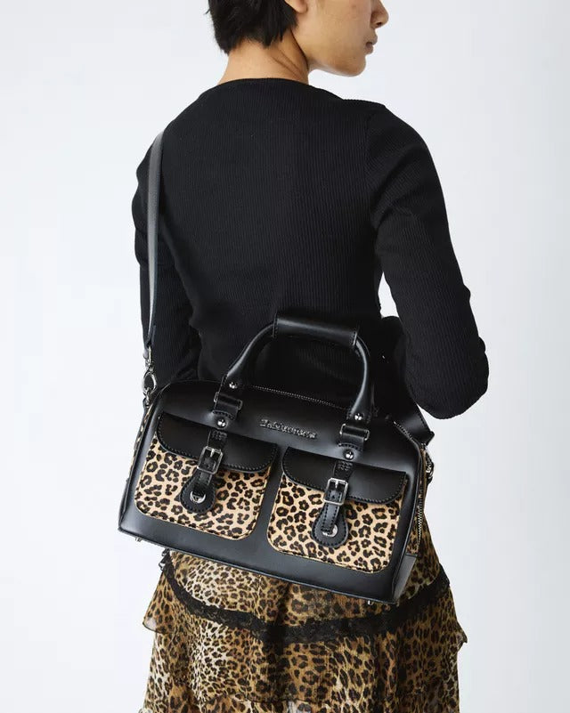 Leopard Print Genuine Leather Handbag