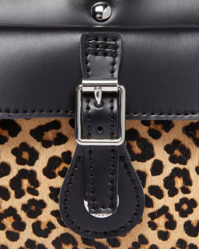 Leopard Print Genuine Leather Handbag