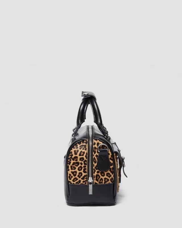 Leopard Print Genuine Leather Handbag