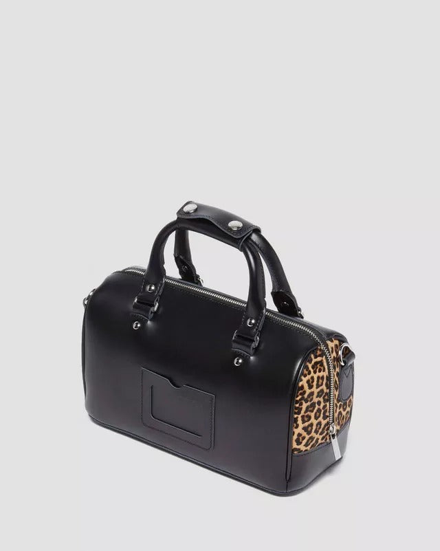 Leopard Print Genuine Leather Handbag