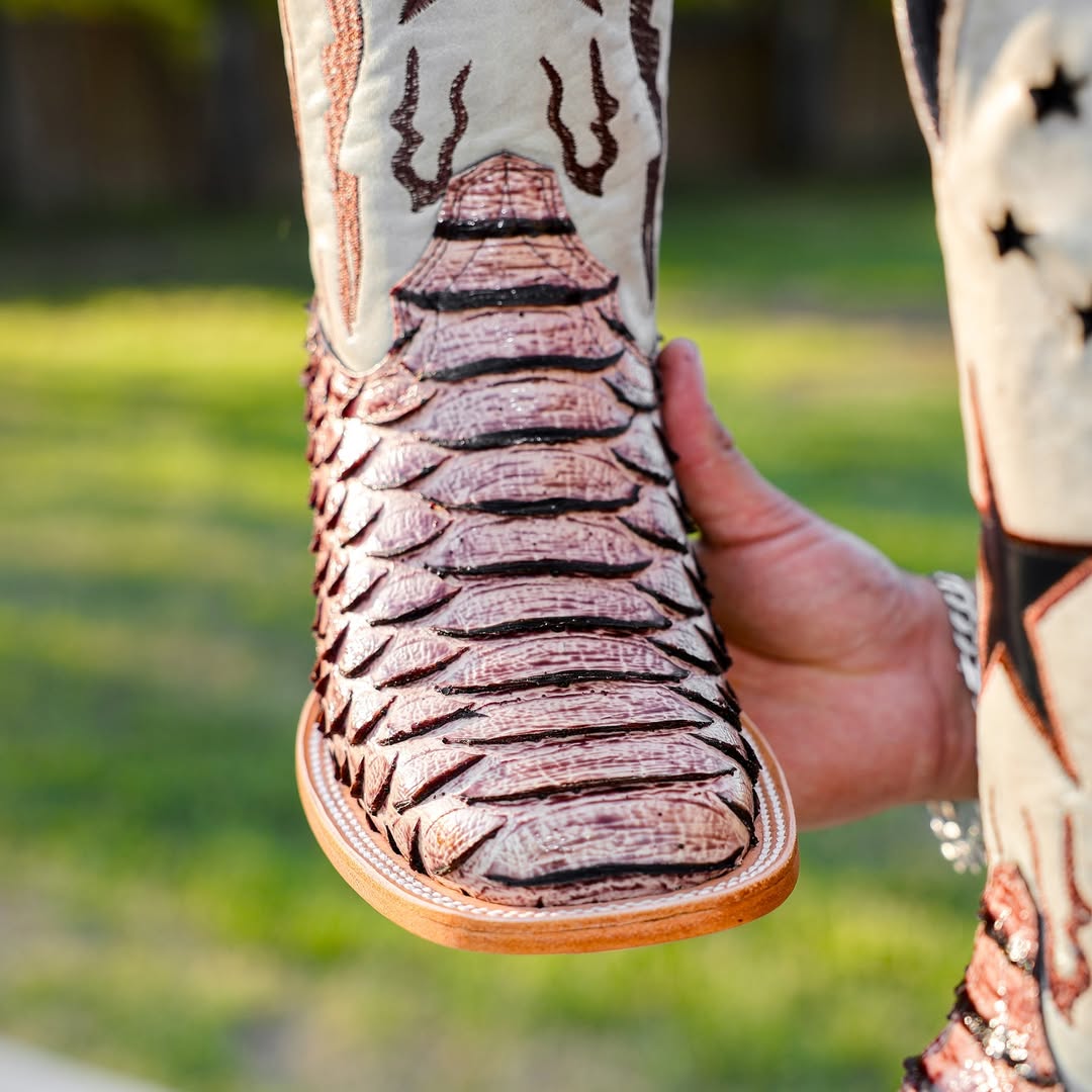 Orix Python Leather Boots - Square Toe