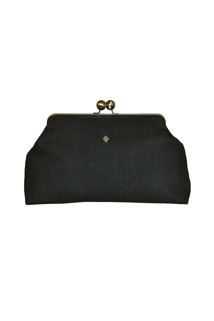 Oversize Coin Purse in Vintage Denim